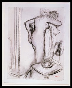 PD.33-1978 Woman at her Toilet, c.1890 (charcoal on paper) by Edgar Degas